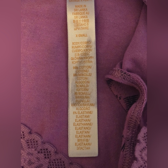 NWT Savage X Fenty Cotton Essentials Lace Trim High Leg Bikini Bottom Size XS - Picture 6 of 7